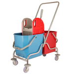 Çift Kovalı Temizlik Seti Krom